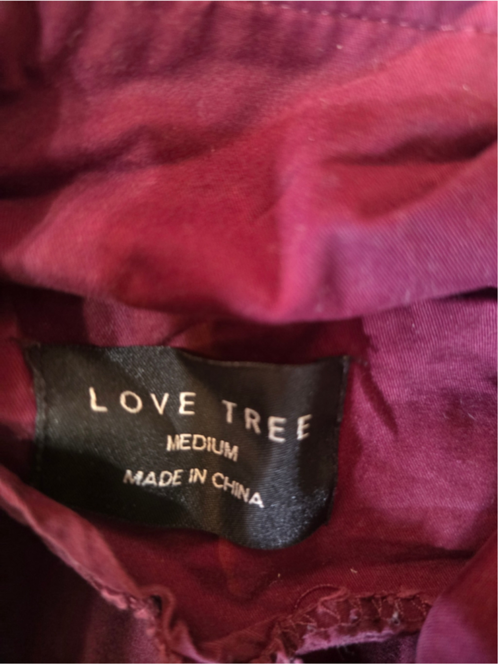 Women's Love Tree Burgundy Hooded Utility Vest Size M - Picture 3 of 5